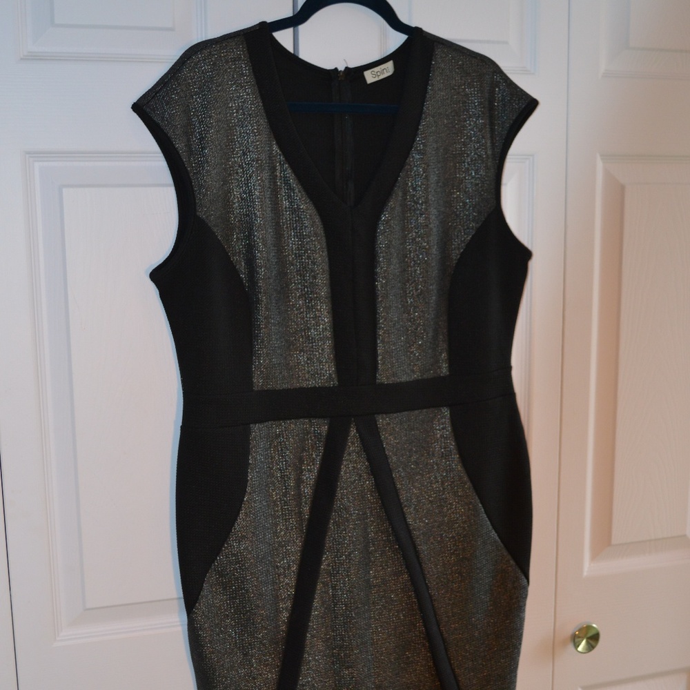 Evening Dress Black & Silver